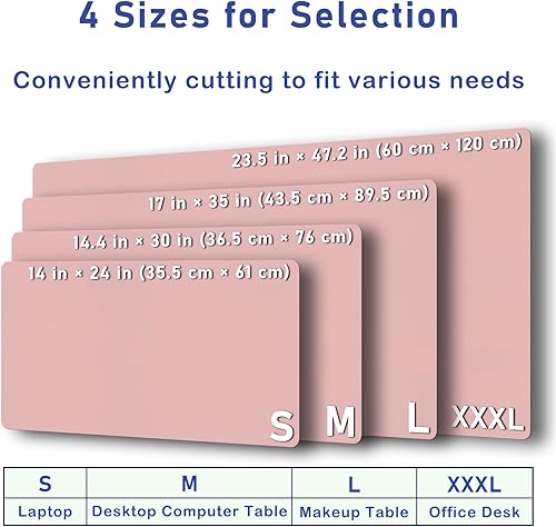 Miniatura 8 de Tapete de escritorio de cuero, 47 x 24 pulgadas, XXX grande, tapete de escritorio impermeable para escritorio, tapete de escritorio para teclado y