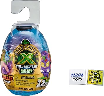 Treasure X Alien Egg - Ooze Egg with Collectible Figure Unboxing Adventure Single Pack Bundle - Styles May Vary with 2 My Outlet Mall Stickers