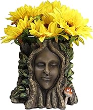 Ebros Gift Celtic Greenman Tree Woman Gaia Dryad Ent Native Earth Goddess Floral Planter Or Kitchen Tools Holder Figurine Mystical Creature Being Forest Flora and Fauna