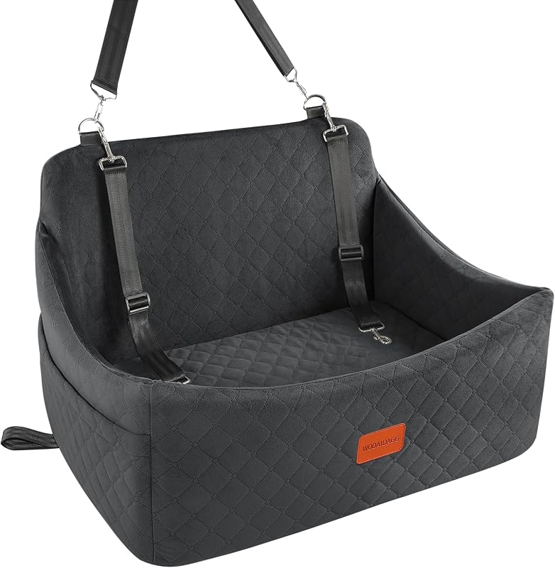 Assento elevatório para cães médios e grandes Wooaidagg com espuma viscoelástica, capa lavável e cintas de segurança Preto Grande