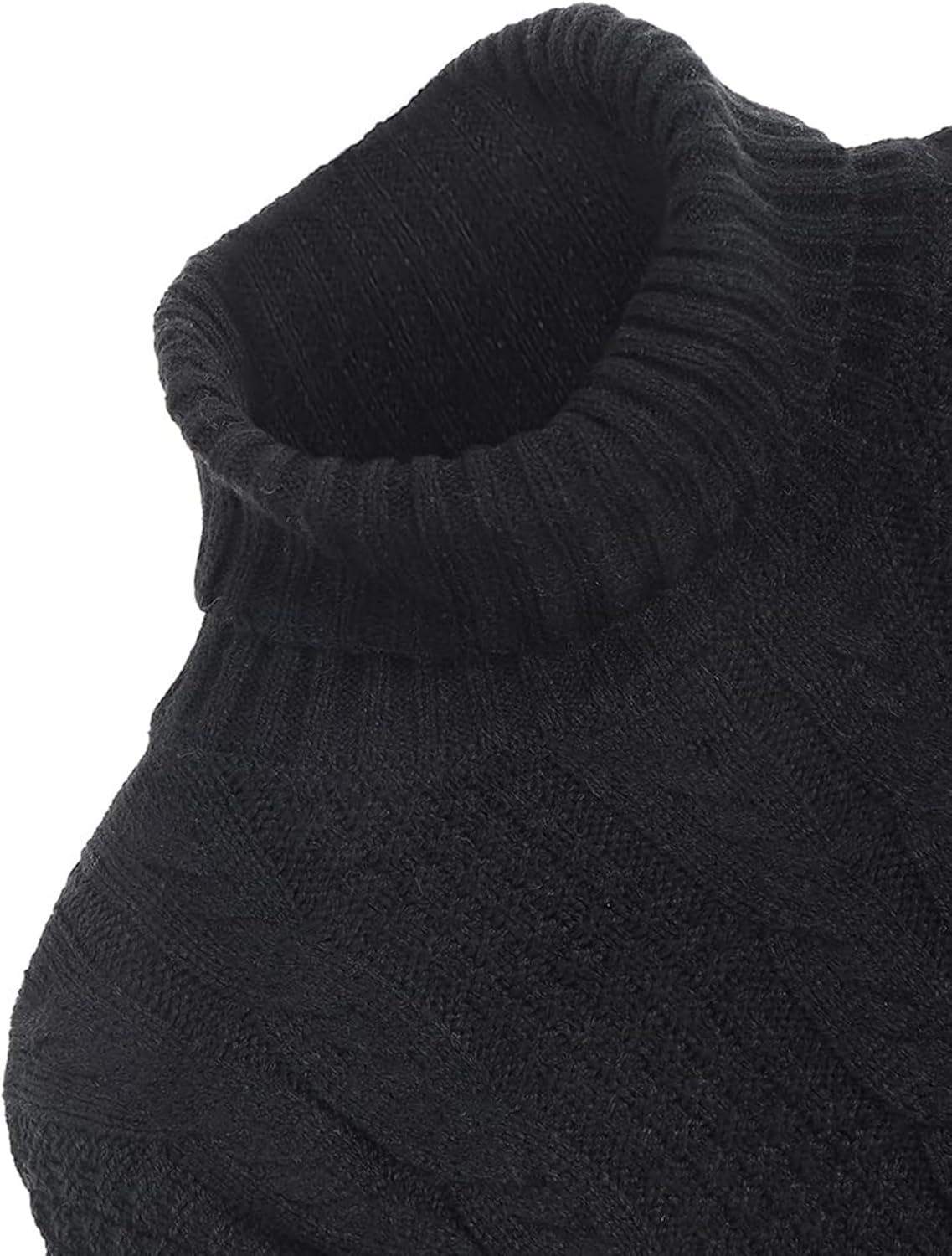 ZAFUL Women's Cropped Turtleneck Sweater Lantern Sleeve Ribbed Knit Pullover Sweater Jumper - Image 3