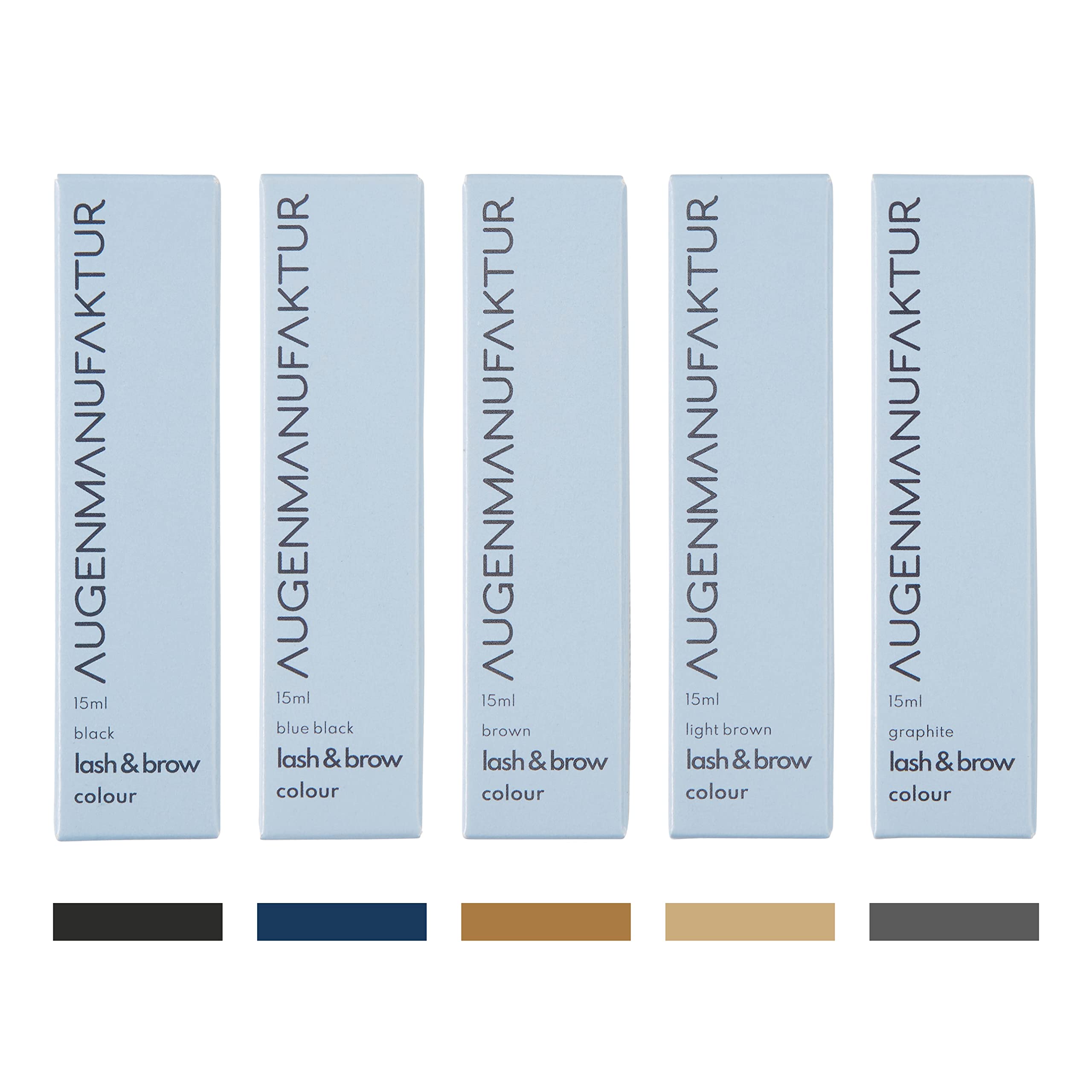 Augenmanufaktur Colour Lash & Brow farba do rzęs i brwi na czarno – permanentna farba do intensywnego tonowania – 15 ml