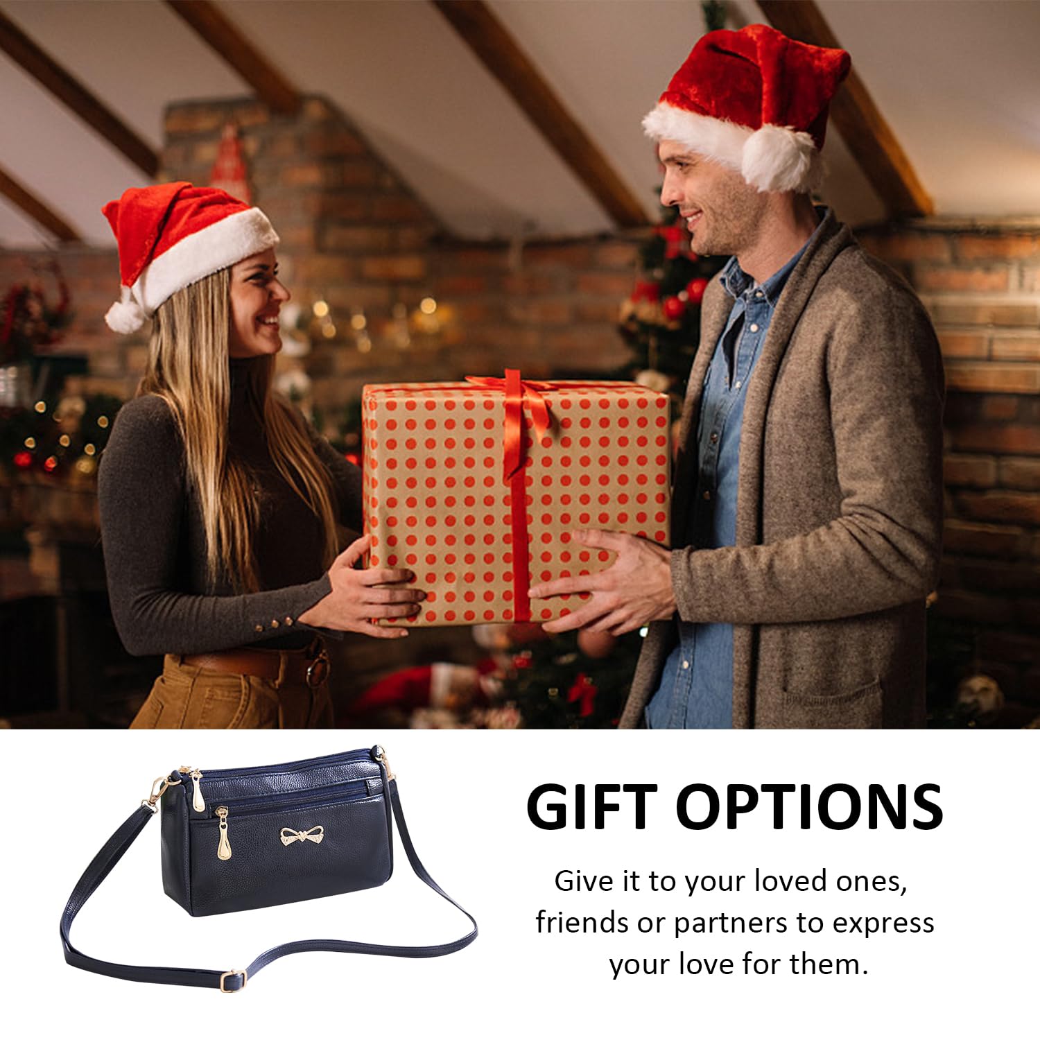 1 sac pour femme, petite sacoche pour femme, en cuir, souple et durable, avec poche de sécurité (bleu marine), Bleu
