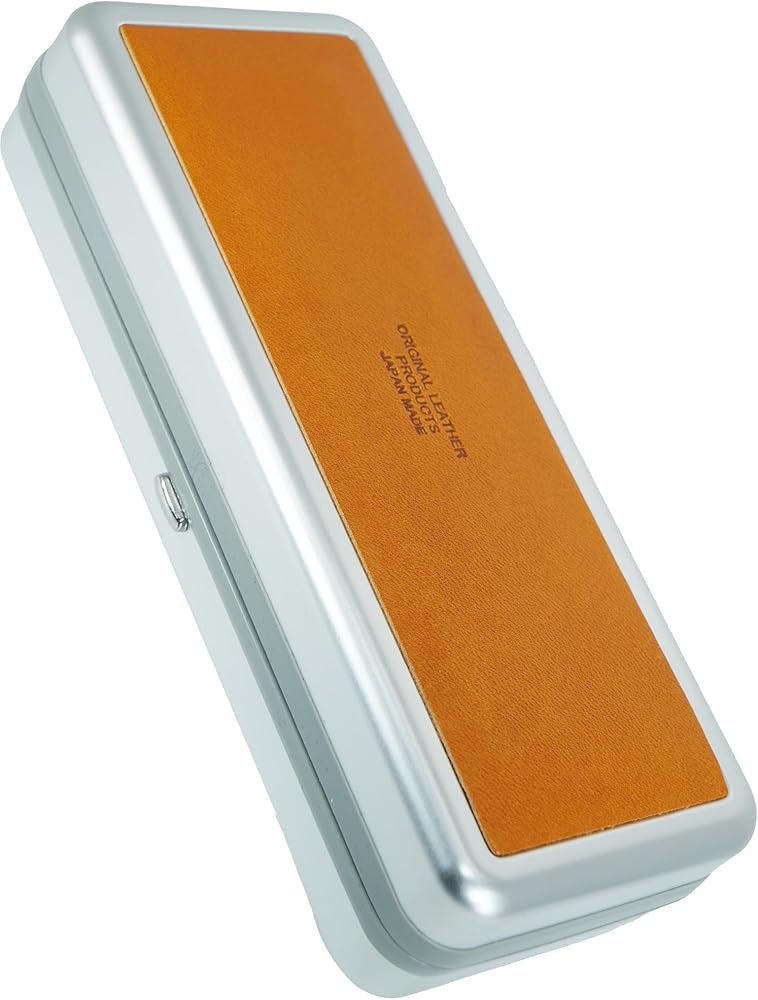 Amazon | キャメル 栃木レザー 日本製 メガネケース ハード スリム