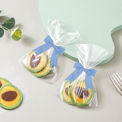 Miniatura 5 de Meseey 30 lazos de cinta de cuadros de 3.5 pulgadas con lazo torcido, lazos de lana azul y blanco, para manualidades, cesta de envoltura de regalos,