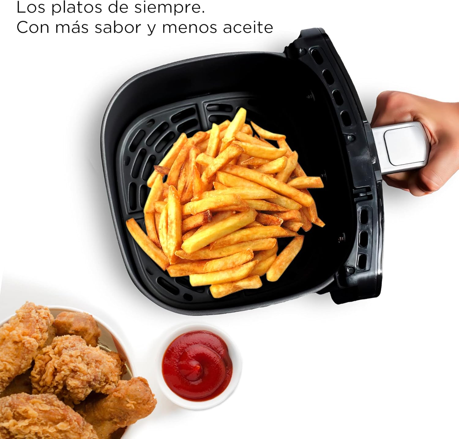 SOGO Friggitrice ad aria calda DELUXE FRE-SS-10480 da 3,5 litri, forno ad aria calda, 6 modalità automatiche e programmabili, 1500 W, colore nero SOGO Friggitrice ad aria calda DELUXE FRE-SS-10480 da 3,5 litri, forno ad aria calda, 6 modalità automatiche e programmabili, 1500 W, colore nero