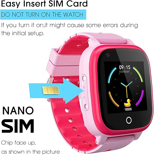 Miniatura 6 de cjc Reloj inteligente 4G para niños con rastreador GPS y llamadas, IP67 impermeable, llamadas de 2 vías, rastreador GPS, reloj de pulsera SOS para