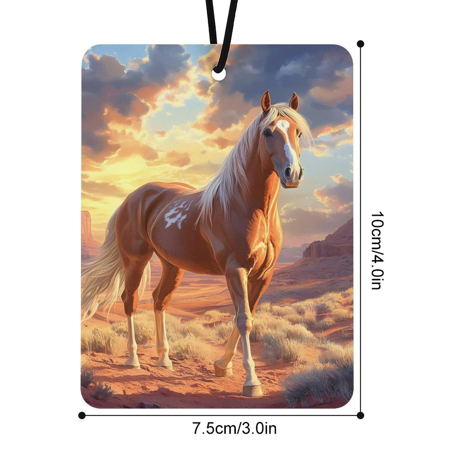 Horse Car Air Freshener Hanging Aromatherapy Tablets for Car Accessories Square