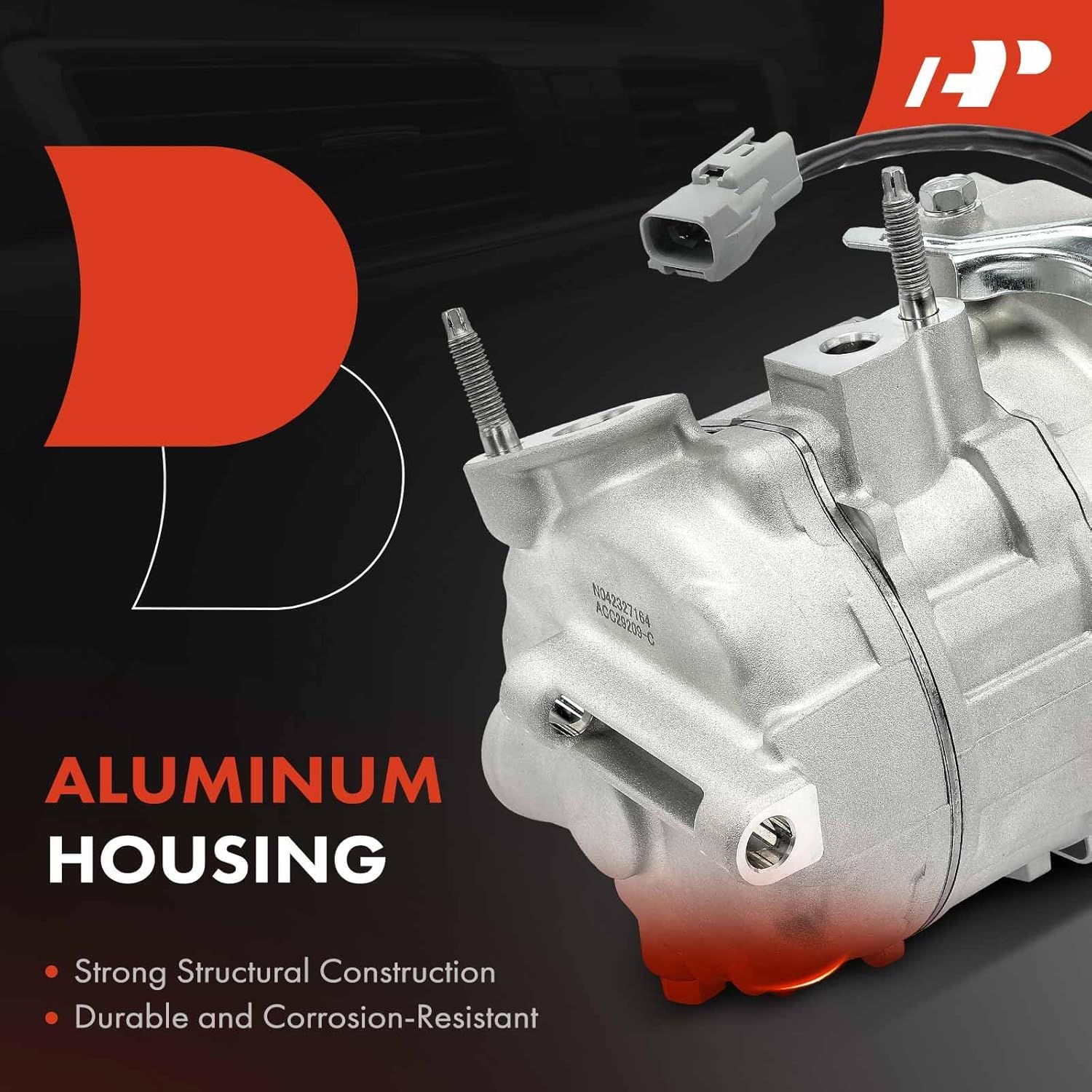 A-Premium Air Conditioner AC Compressor with Clutch Compatible with Ram 1500 2021-2022 & Dodge Charger 2014-2021, Challenger 2015-2021 & Chrysler 300 2014-2021, 5.7L 6.2L 6.4L
