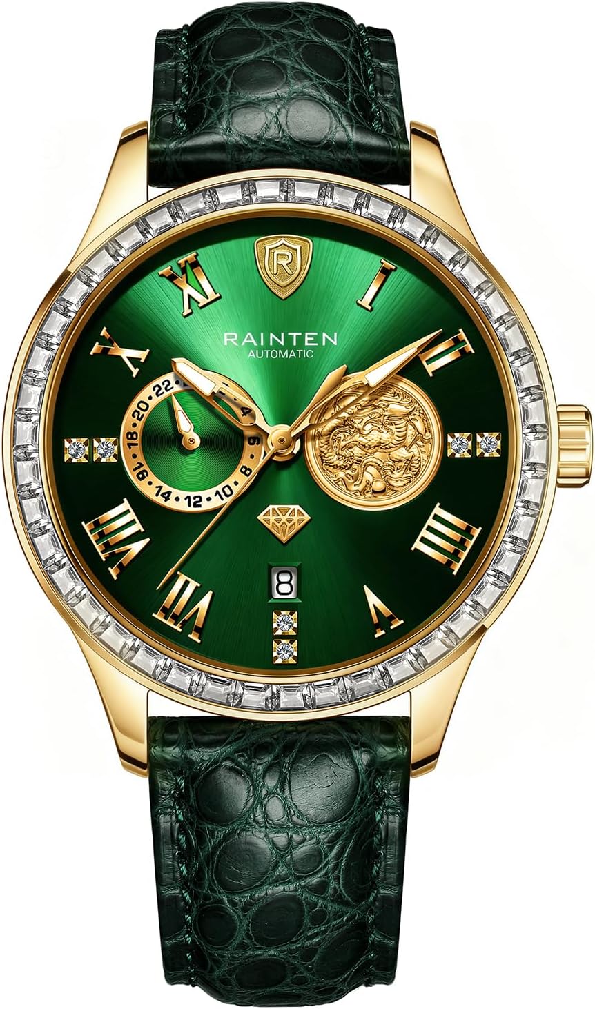 - R9011A Mens Automatic Watch, Luxury Watches for Men, Stainless Steel Mechanical Men's Wrist Watches, Business, Fashion Mens Dress Watch Classic Casual Mens Watch