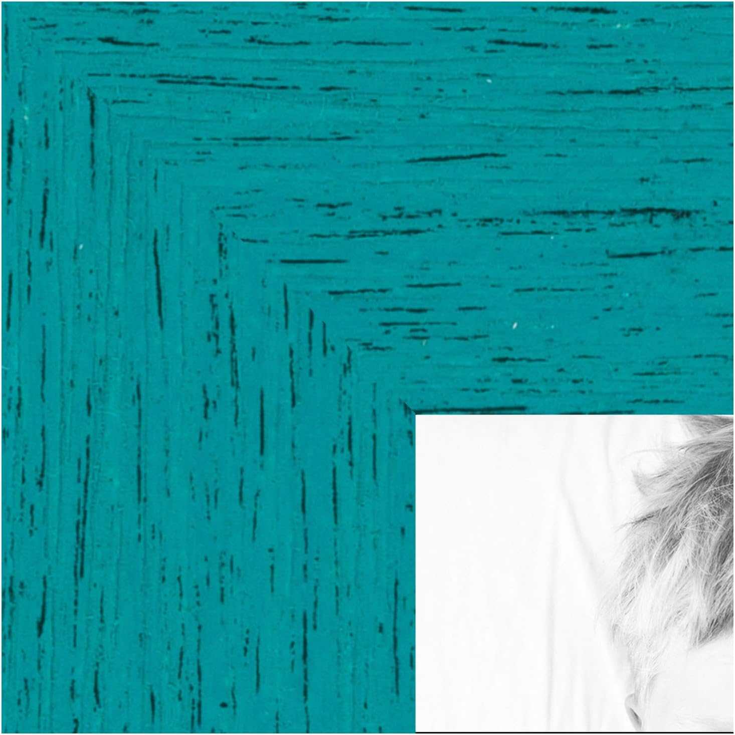 ArtToFrames 17x27 inch Turqoise Rustic Barnwood Wood Picture Frame, 2WOM0066-1343-YAQU-17x27