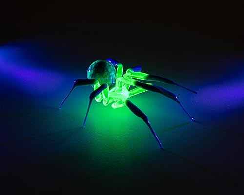 Miniatura 2 de Figura de araña de vidrio - Arte de vidrio de uranio hecho a mano (turquesa)