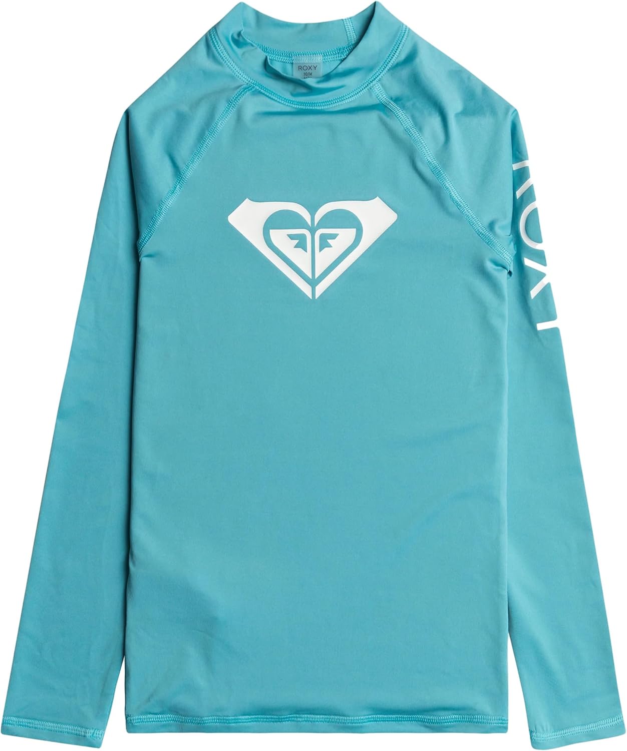 Roxy Big Girls' Whole Hearted LS Rash Guard - Maui Blue - S