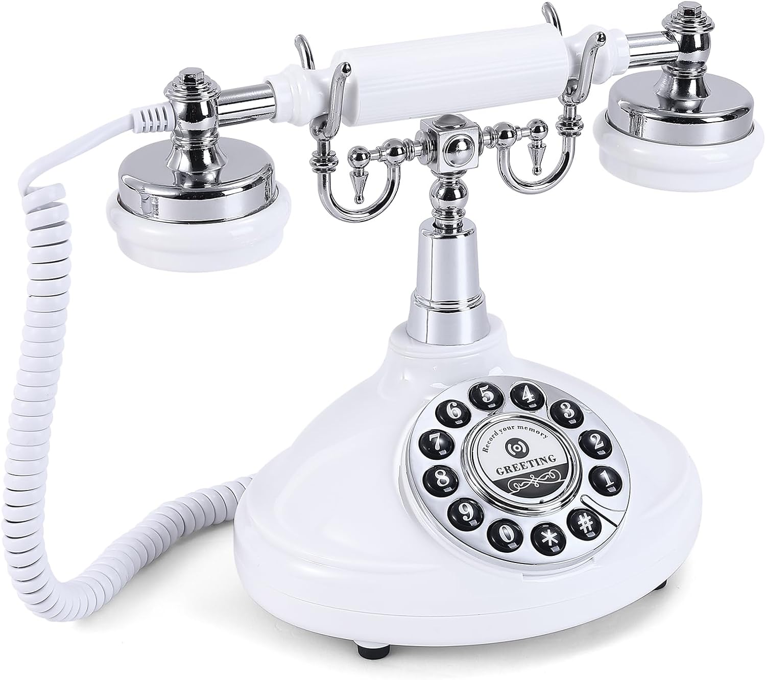 Audio Guest Book Wedding Phone Record Customized Audio Messages Audio Guestbook Phone for Wedding, Bridal Shower, Birthday Party, Baby Shower. (Black)