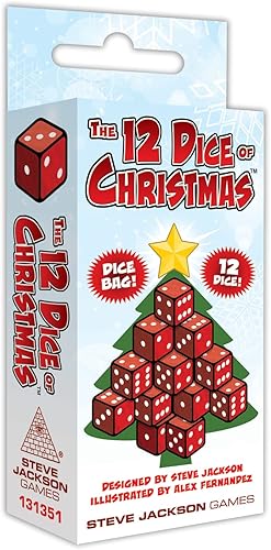 Steve Jackson Games Los 12 dados de Navidad, juego de dados, familia, vacaciones, para 2 a 5 jugadores, a partir de 10 años