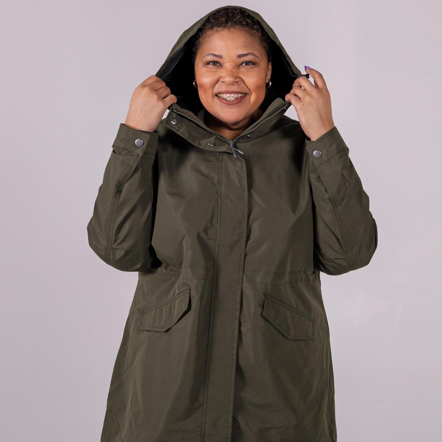 Snow Country Outerwear Women's Plus Size 1X-6X Rain Jacket Coat Berwick Trench