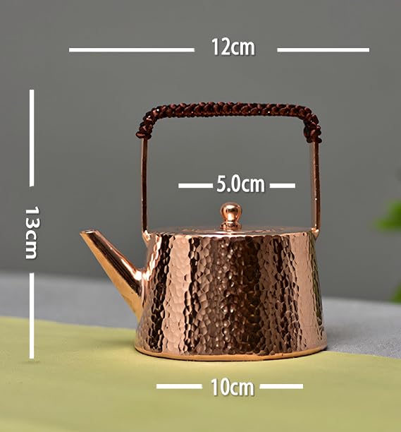 13 * 12CM Bright/Retro Handmade Copper Tea Kettle Stovetop Teapot Stove Top Copper Tea Pot Turkish Tea Pot Pure For Stovetop