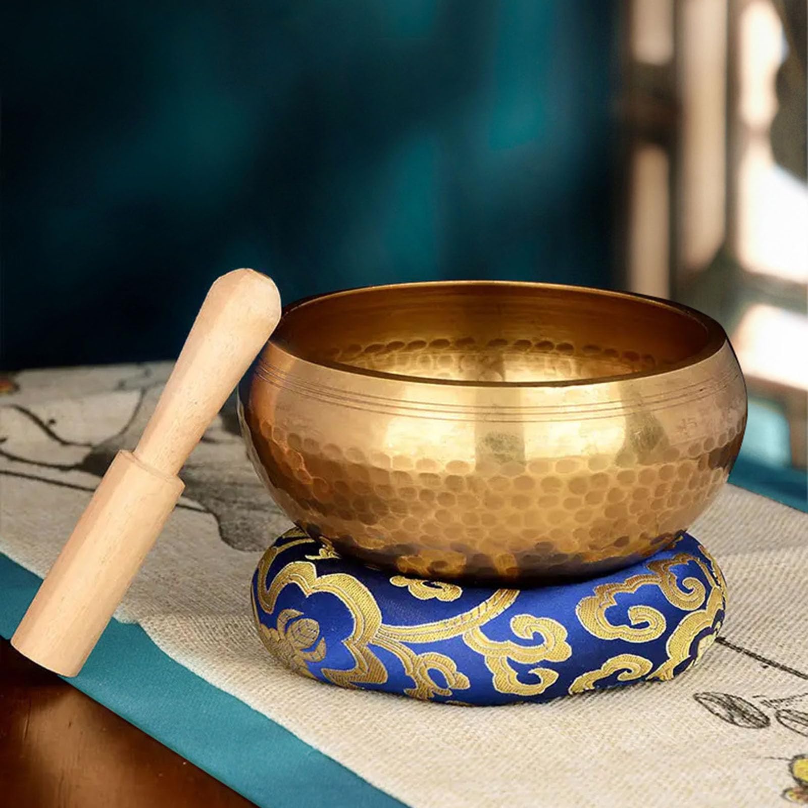 Campana tibetana multiuso in ottone, meditazione yoga fatta a mano, adatta per musica consapevole e terapie massaggio, consulenza sonora