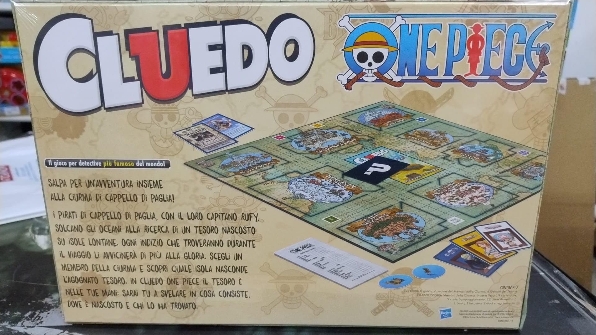 Palmitessa Clu-edo One Piece Italiano, Gioco da Tavolo Investigativo, Edizione Italiana
