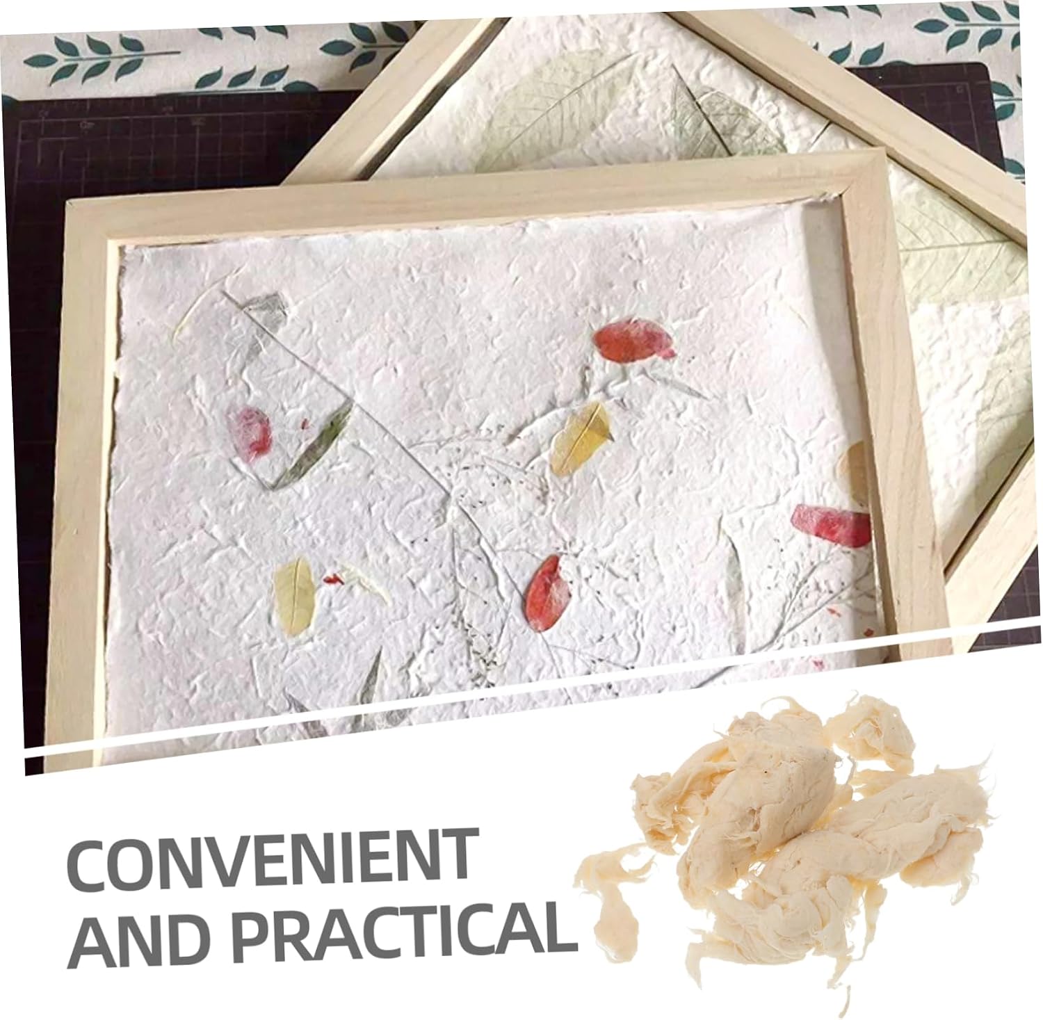 DOITOOL 1bag Handmade Craft Paper Pulp Papermaking Kit Press Boards for Vintage Paper Making