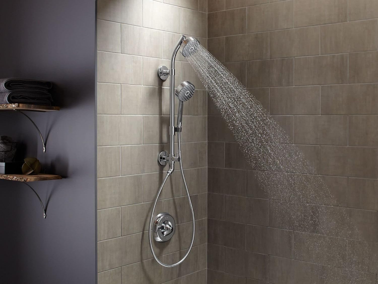 KOHLER 45906-TT HydroRail-S Shower Column, Vibrant Titanium