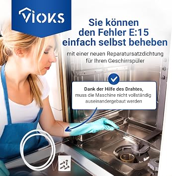 VIOKS Pompa başlığı contası Bosch 12005744 için yedek parça bulaşık makinesi pompa contası Siemens Neff E15 onarım seti pompa başlığı contası bulaşık makinesi aksesuarı