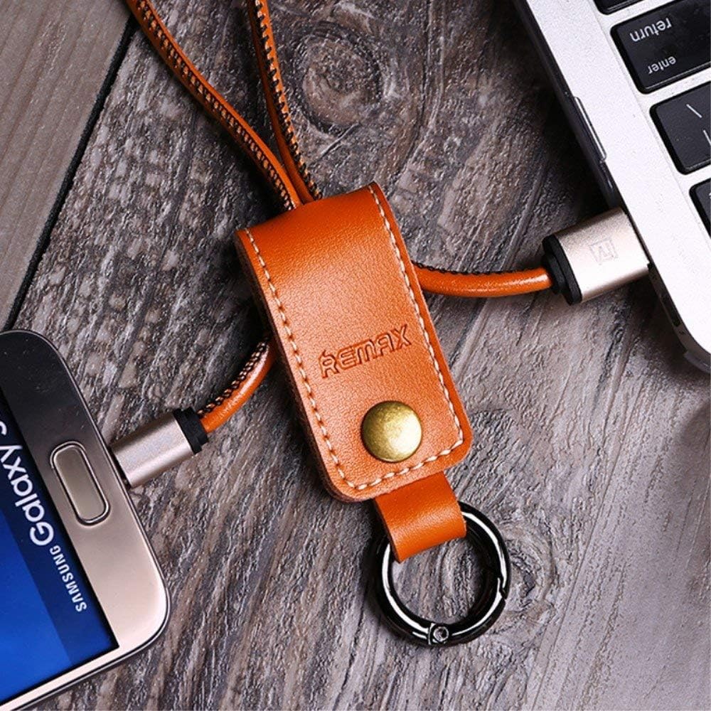 Remax Data Cable Western Micro-USB Cable Keychain Charger and Data Transfer Micro - USB to USB Cable 32cm for (Black)