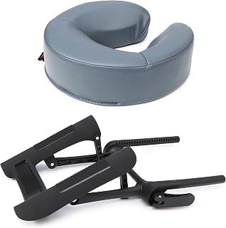 Master Massage Universal Deluxe ErgonomicDream Adjustable Massage Table Face Cradle with Cushion - Mattress Top Massage Face Pillow Set - Headrest Platform Set (Crescent Cushion Set - Royal Blue)