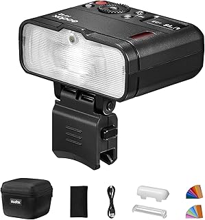 Godox MF12 TTL Macro Flash 12W 2.4G Wireless X System Built-in Lithium Battery Suitable for Flower, Insect, Portrait Shooting, Compatible with Nikon, Sony, Canon, Fuji, etc.