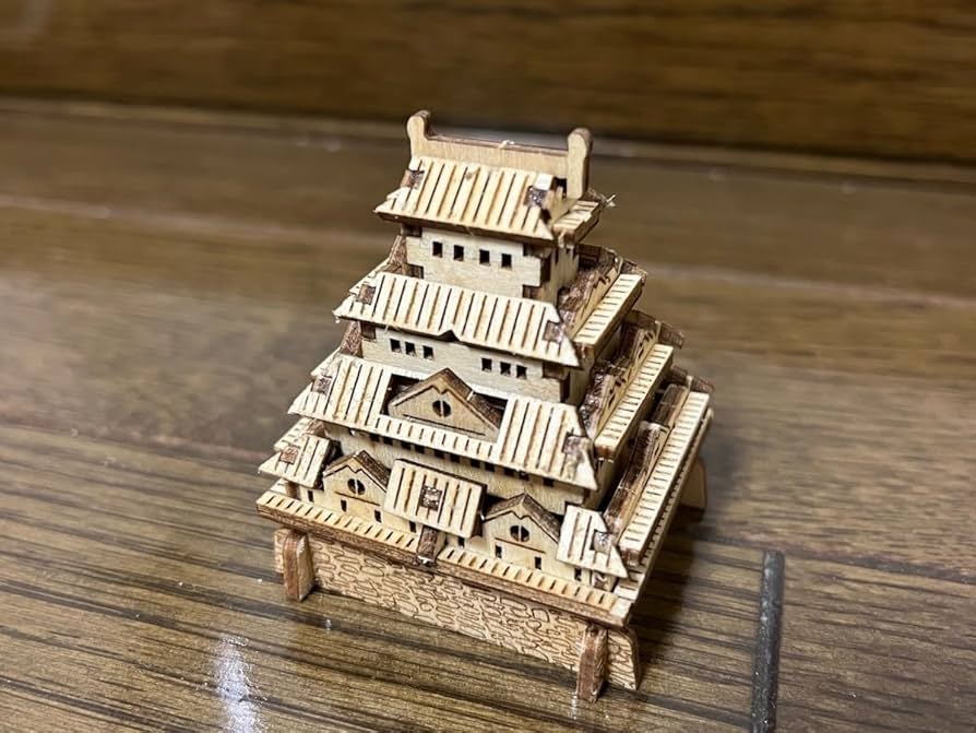 Amazon.co.jp: ミニチュア 日本城 日本の お城 木造建築 ウッド