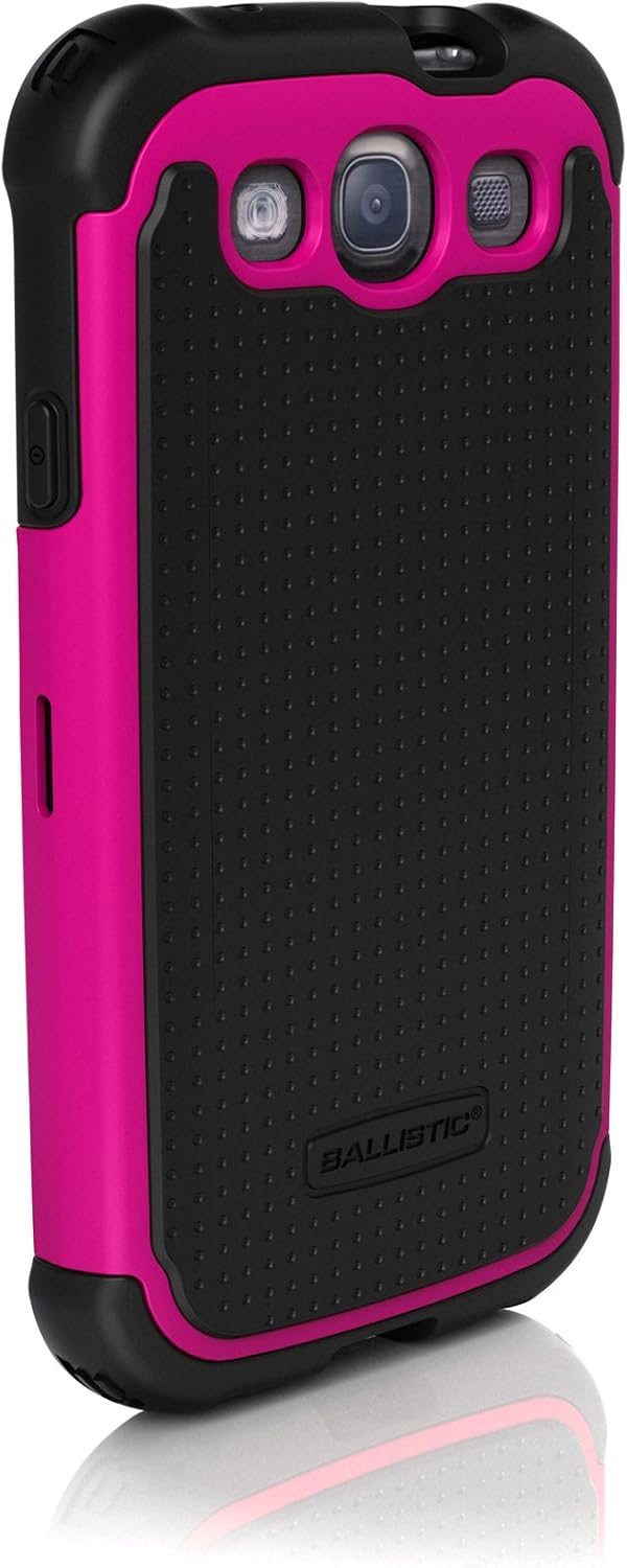 Ballistic BLCSG0930M365 Case for Samsung Galaxy SIII SG - 1 Pack - Retail Packaging - Black and Pink