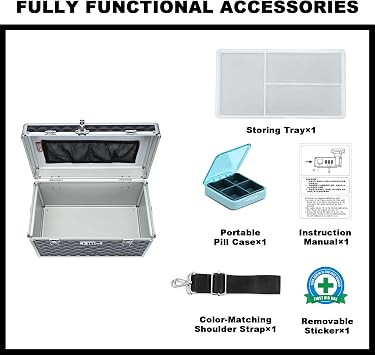 Storage Box with Combination Lock - Multipurpose Medicine and First Aid Container for Home and Outdoor Use