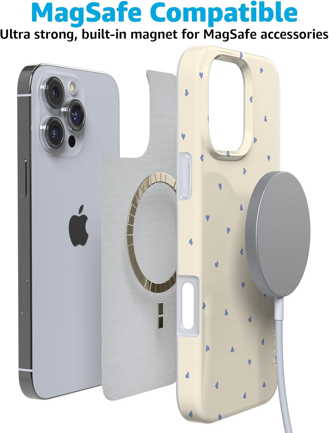 Casely iPhone 16 Pro Max Case | I'm Yours | Tiny Hearts | Compatible with MagSafe | Classic Ultra Slim Design
