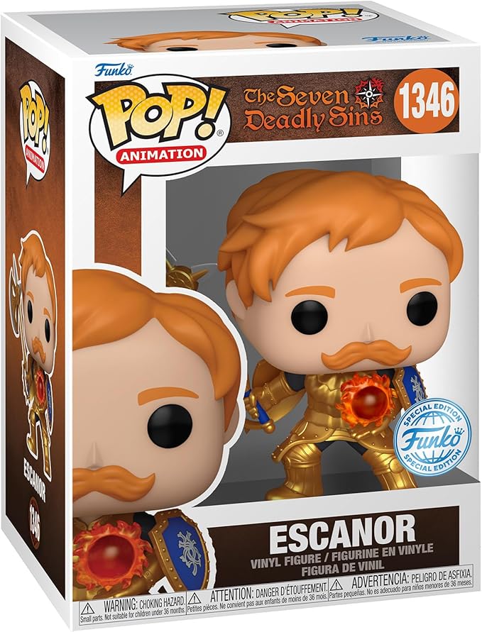 Funko Pop! Animación: Escanor Metálico con Hacha - Seven Deadly Sins - Figura de Vinilo Coleccionable