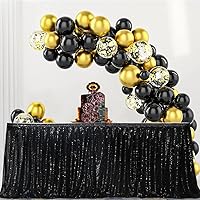 Vista 11 de PartyDelight Falda de mesa de lentejuelas doradas de 6 pies para mesa redonda, rectangular, cuadrada, para fiesta de cumpleaños, boda, Navidad