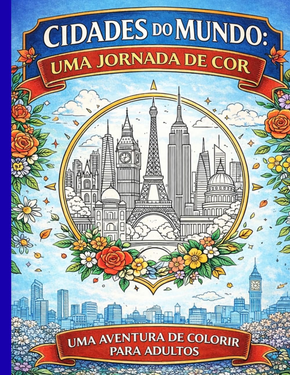 CIDADES DO MUNDO: UMA JORNADA DE COR: UMA AVENTURA DE COLORIR PARA ADULTOS