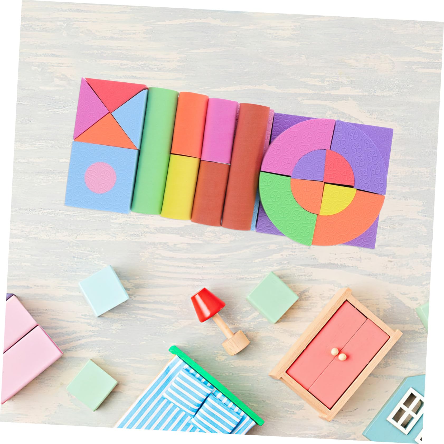 Gatuida Blocs Eva en Mousse Souple 100pcs pour Garçon et Filles, Jouet D'éveil Montessori, Couleurs Vives et Formes Variées, Sûr et Éducatif pour Bébé et Garçon et Filles