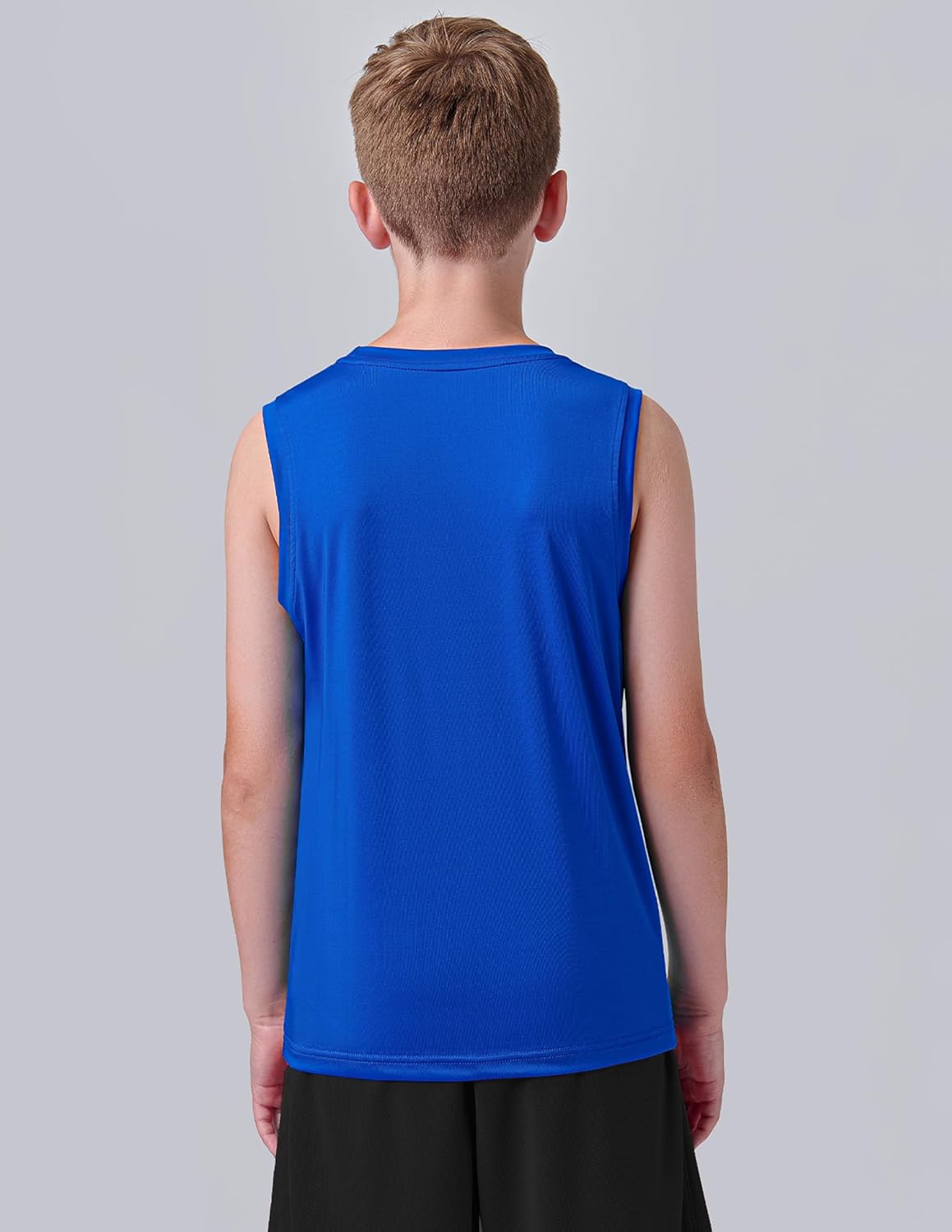 5 Pack Boys Dry-Fit Active Tank Tops Moisture-Wicking Athletic Sleeveless Shirts for Sports and Everyday Wear - Image 7