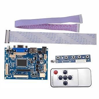 AV LCD Controller Board 50 Pin, 800x480 Resolution Driver Board with FPC Connector, LCD Screen Control Module for Monitor Display, Digital Signage System