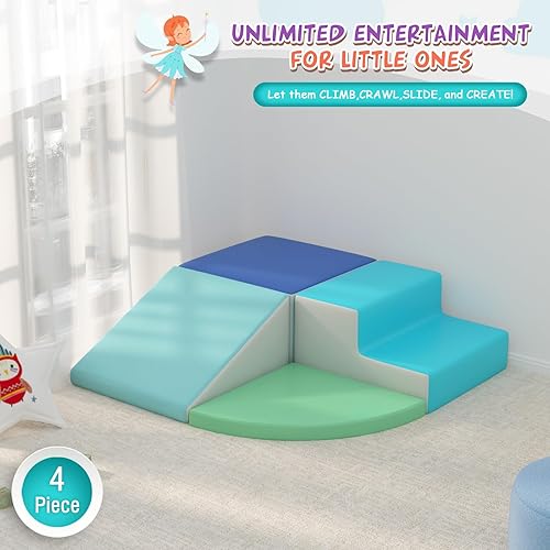 Miniatura 2 de Bloques de escalada de espuma para niños pequeños, 4 bloques de escalada para niños pequeños de 1 a 3 años, escalada suave para niños pequeños,