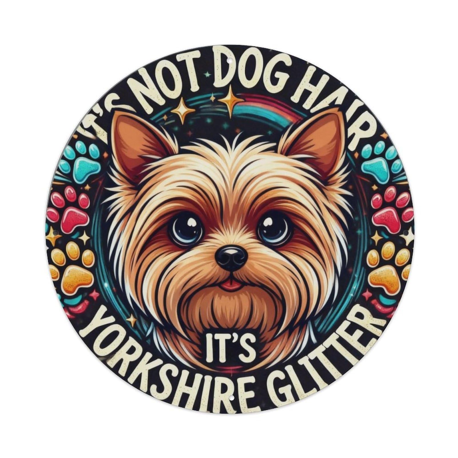 Yorkshire Glitter Metal Tin Sign Plaque