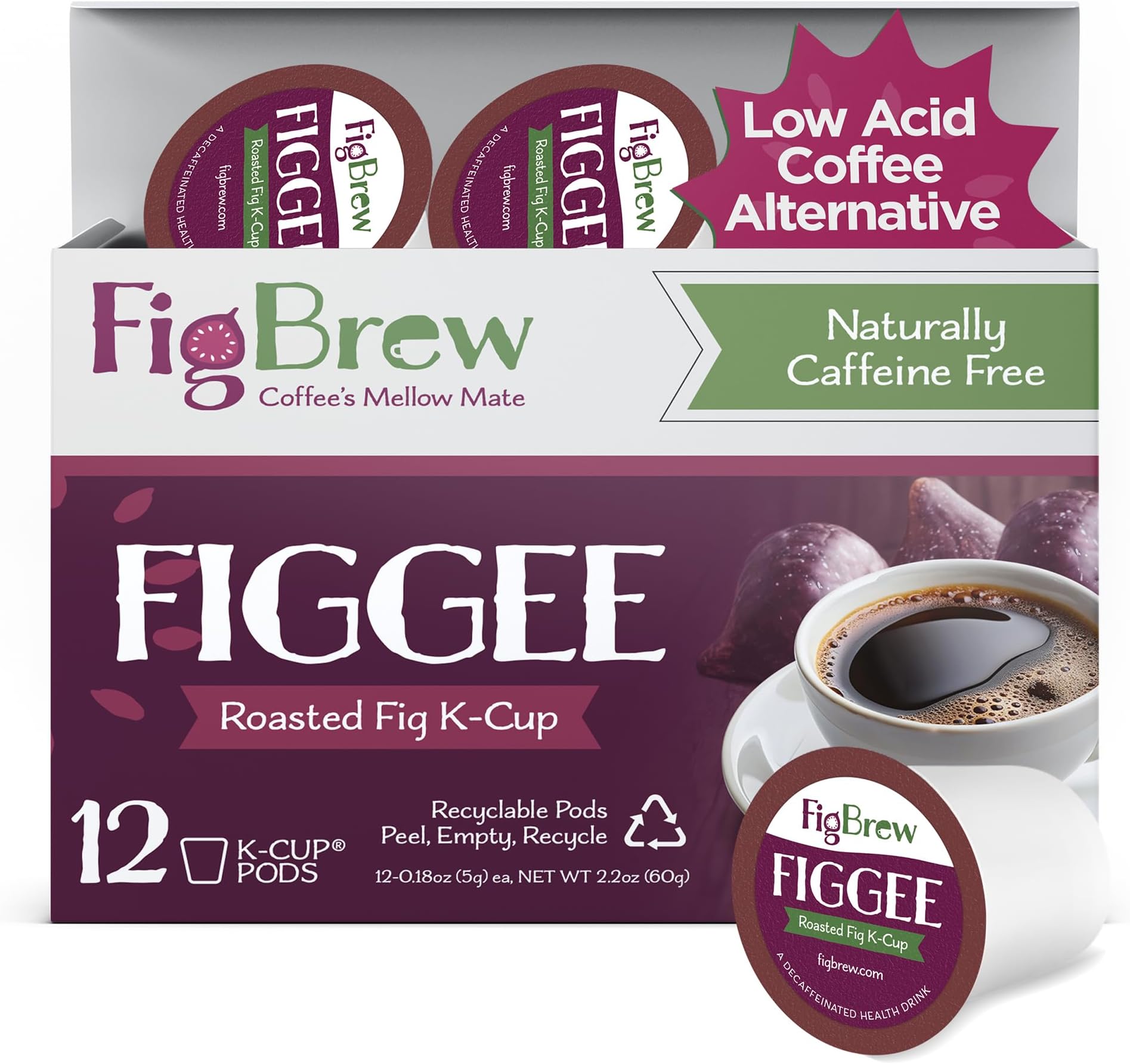 FigBrew Roasted Fig 12 Pack Single Serve Pods