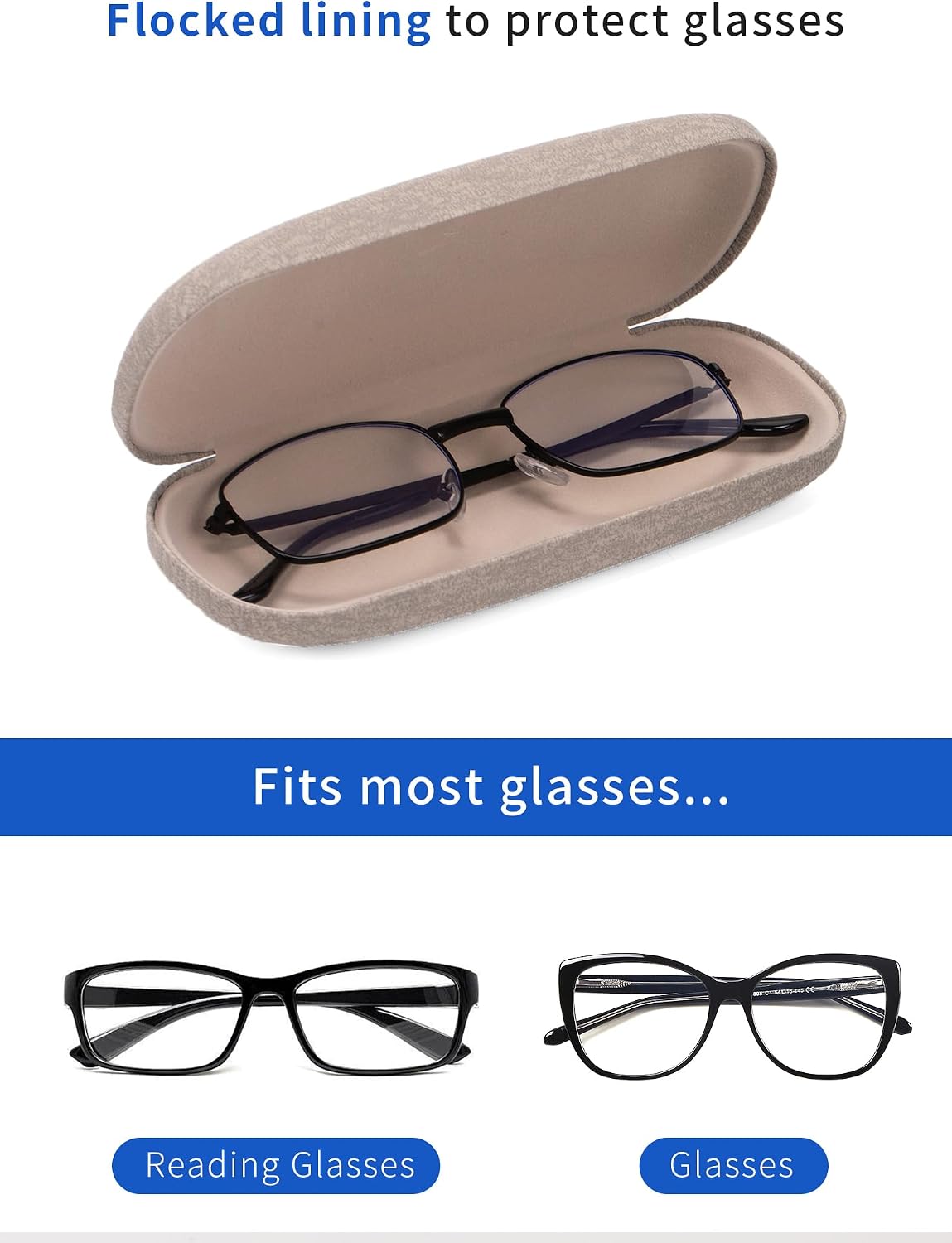 Eyeglasses Case Hard Shell Eye Glass Case Protective Sunglasses Case with Cleaning Cloth Glasses Case for Men Women image 4