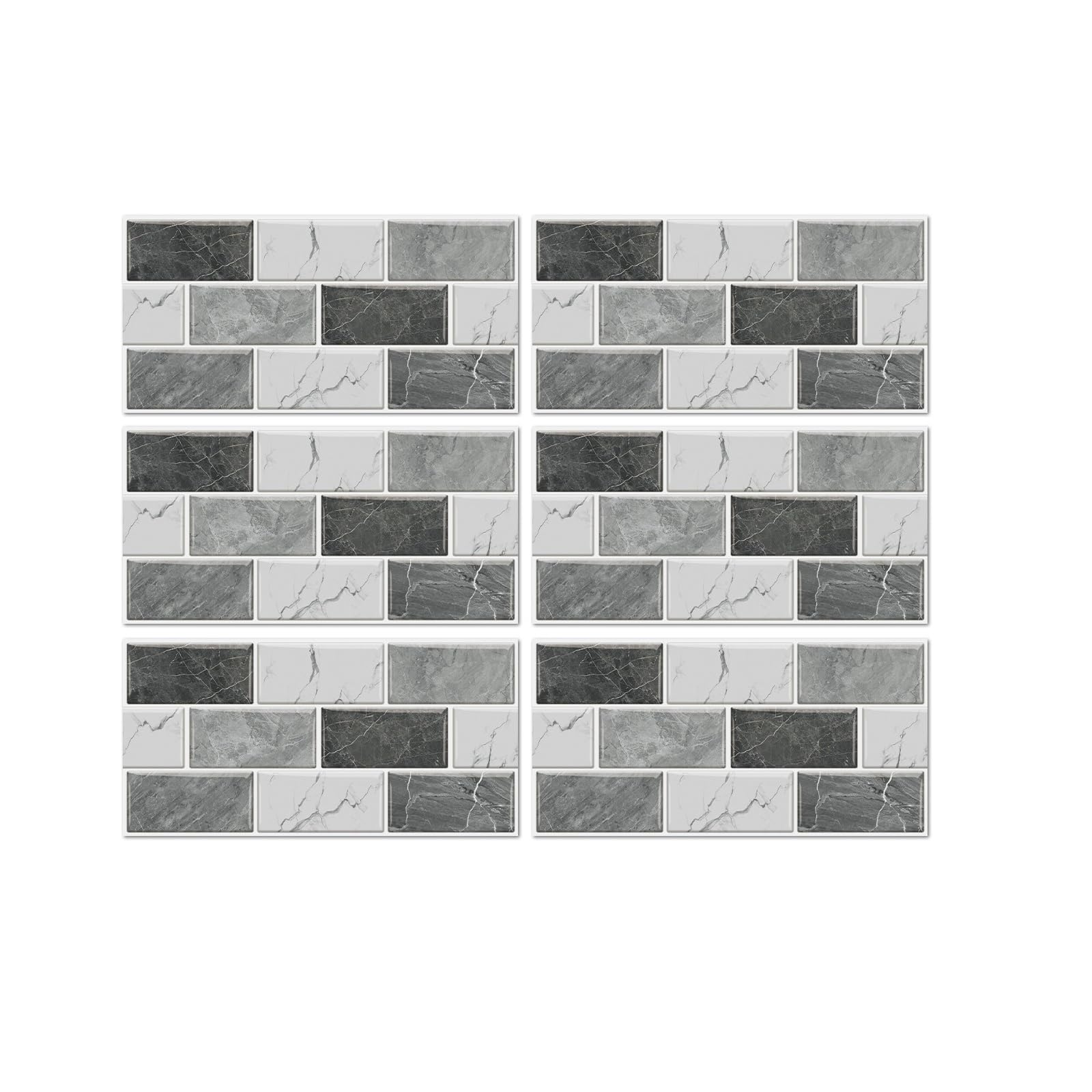 CYWDHFO Marble Tile Pvc Wall Stickers Kitchen Bedroom Wallpaper