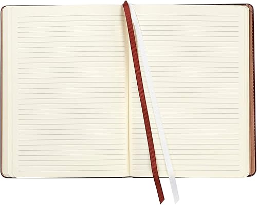 Miniatura 2 de C.R. Gibson Cuaderno de cuero profesional marrón, 6 pulgadas de ancho x 8.5 pulgadas de largo, 240 páginas