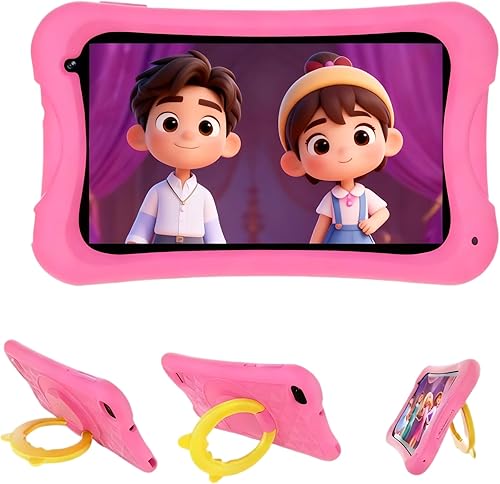 Huotan Tablet Android de 7 pulgadas para niños, para nietos, rellenos de calcetines, 4 GB de RAM+32 GB de ROM, CPU de cuatro núcleos, batería de