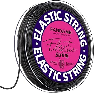 1mm Elastic String for Beading, FANDAMEI Elastic Cord Stretchy for Bracelets Making, Stretch Bead Cord for Jewelry Making, Sturdy Thread for Bracelet Necklace Crafts Christmas DIY Elastic String Cord