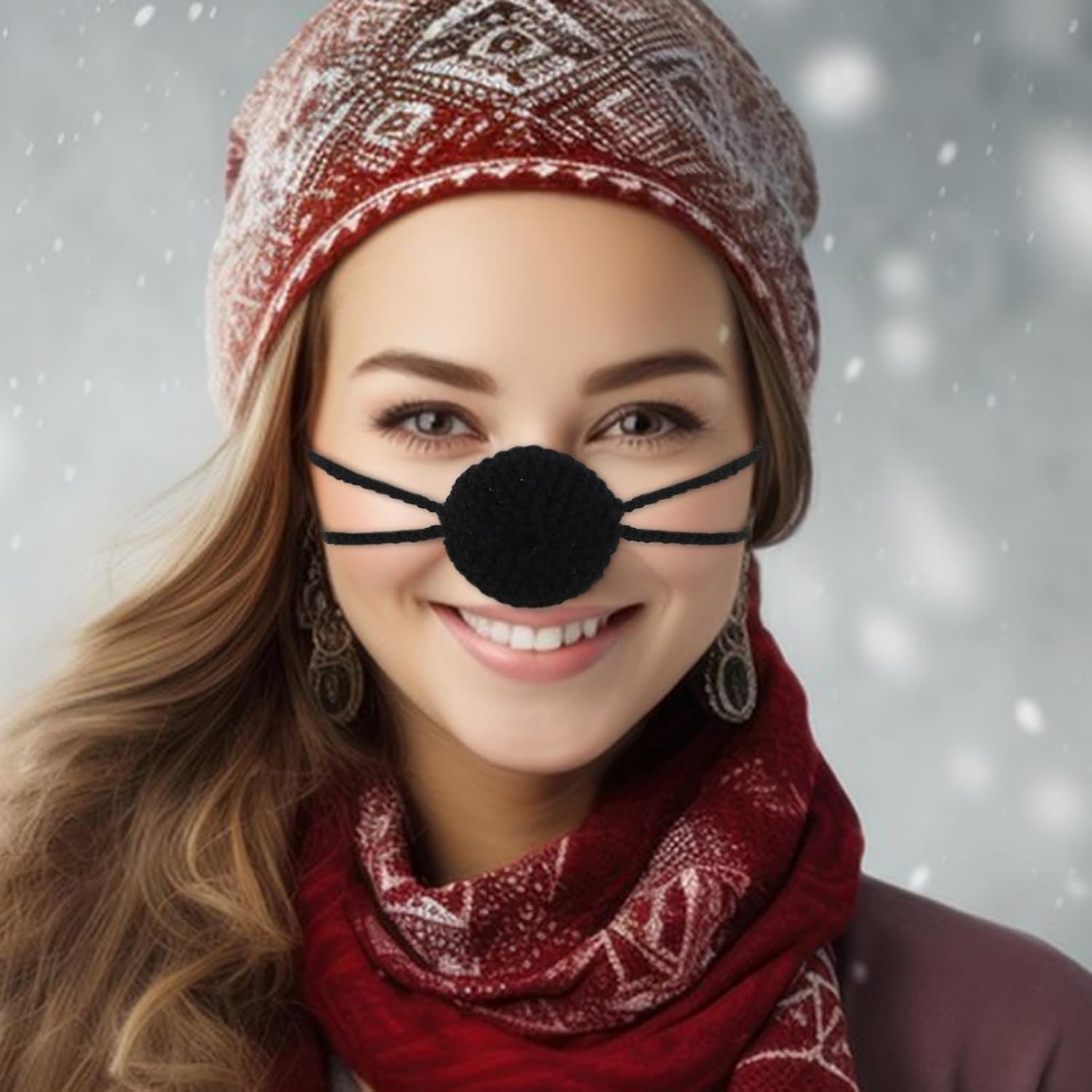FOMIYES Knit Nose Protector Winter Nose Warmer for Men Women for Cold for Halloween Christmas Celebrations