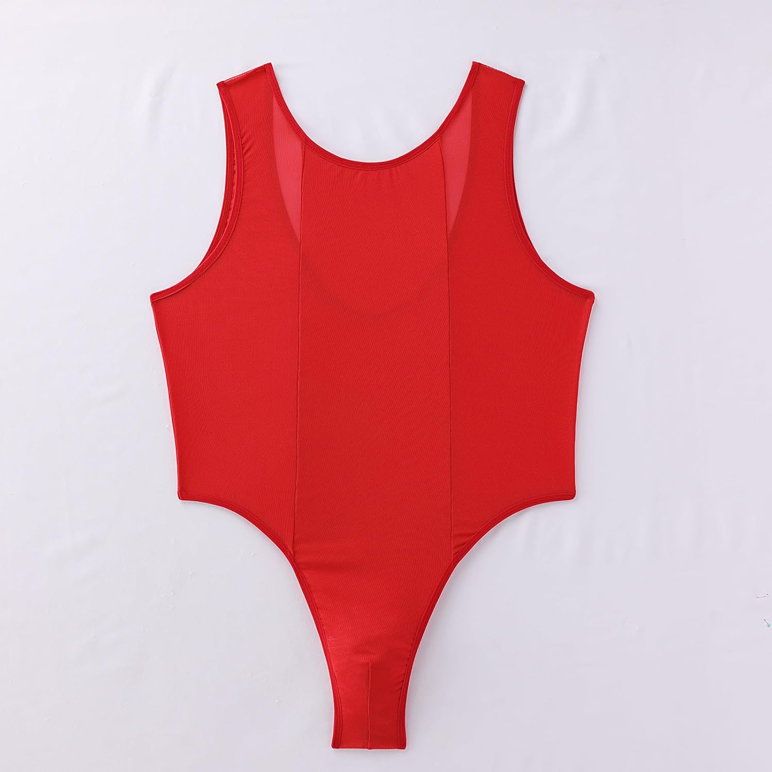 ABAFIP Men's Sheer Mesh Bodysuit Deep U Backless See Through High Cut Thong Leotard Crossdressing Lingerie - Image 6