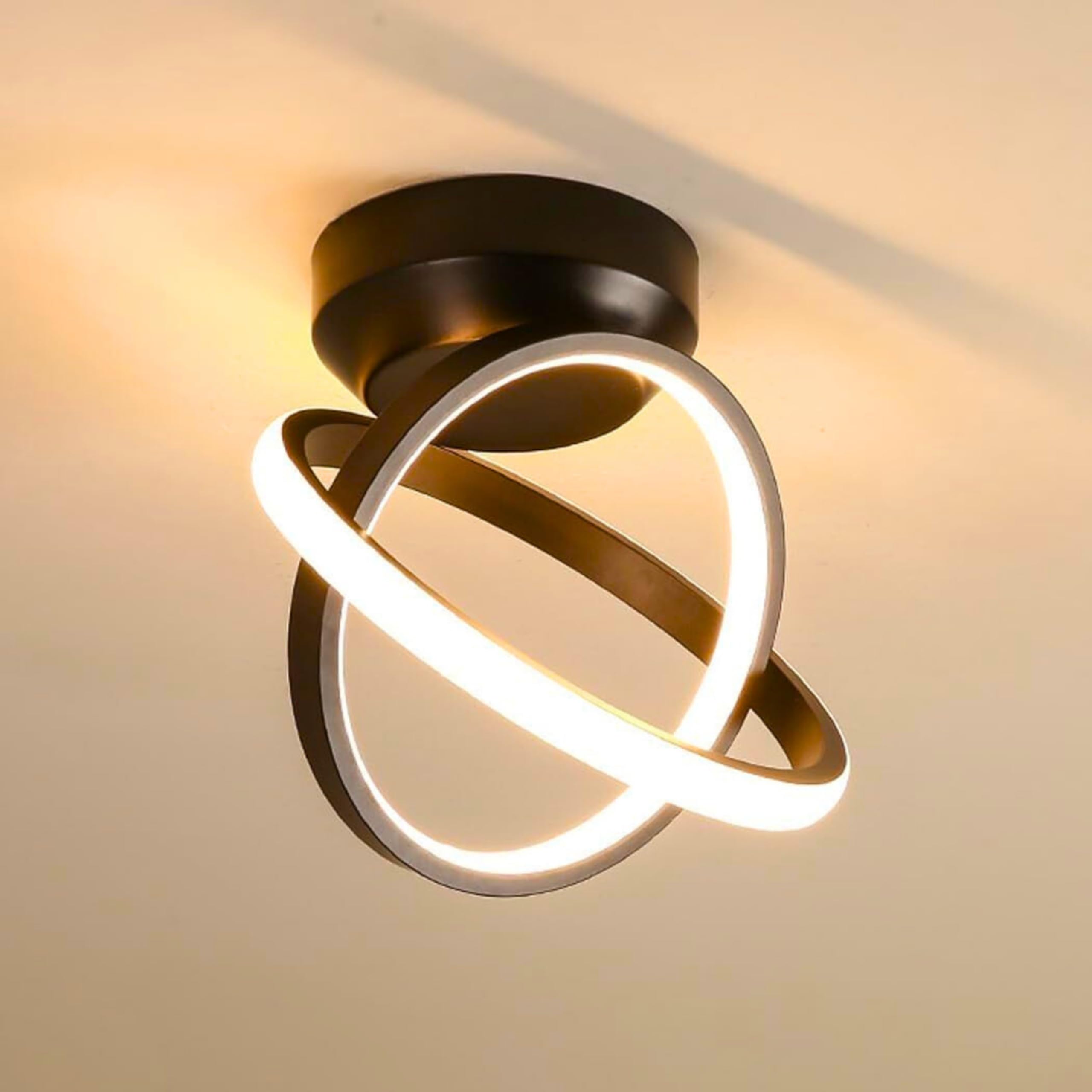 LED Spot Light for Living Room | Modern Ceiling Light Chandelier Lights for Ceiling | Flicker Free Lamp for Hall Bedroom Home Decor (Infinity Orbit Ring)-image-28